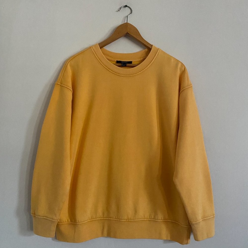 Women's Plain Yellow/Gold Crewneck Sweatshirt